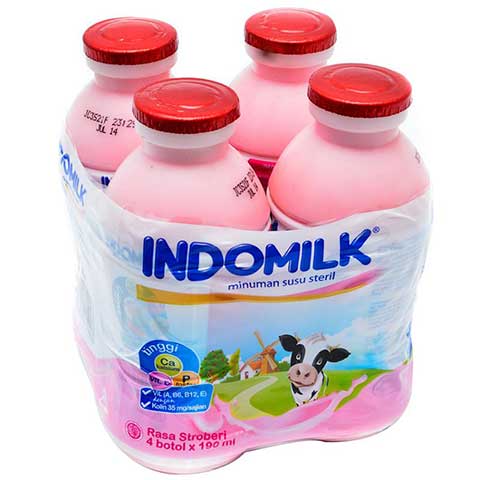 INDOMILK CAIR STRAW 4 X 190 ML